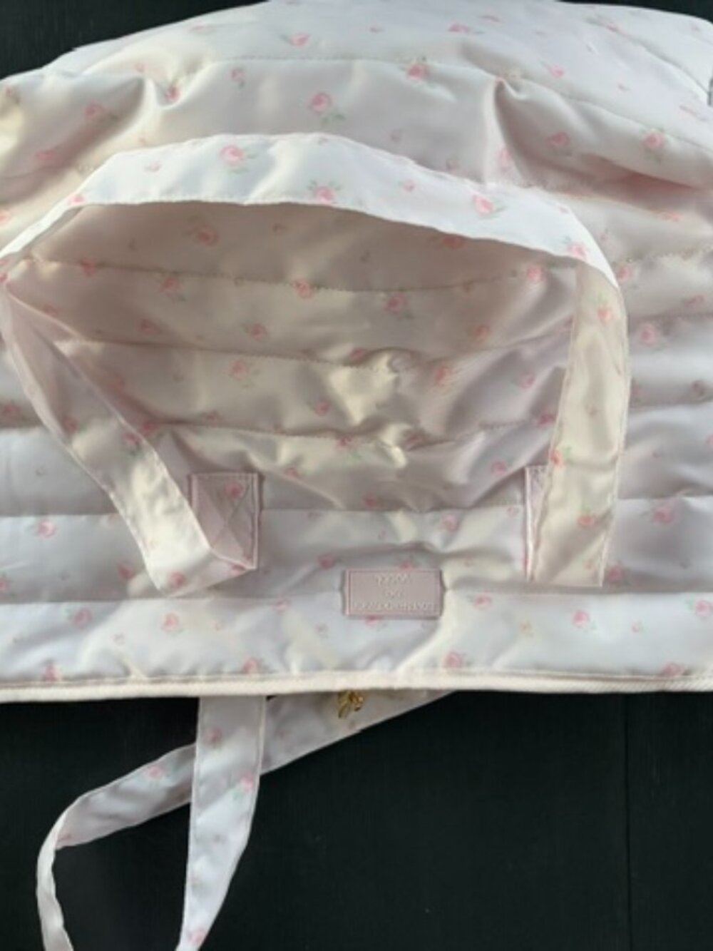 LoveShackFancy x Target - Yoobi Blooming Heirloom Ditsy Quilted Tote Bag Ballet - Picture 4 of 4